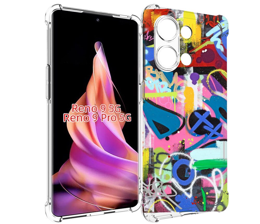 

Чехол MyPads абстракция-графити для Oppo Reno 9/Reno 9 Pro, Прозрачный, Tocco