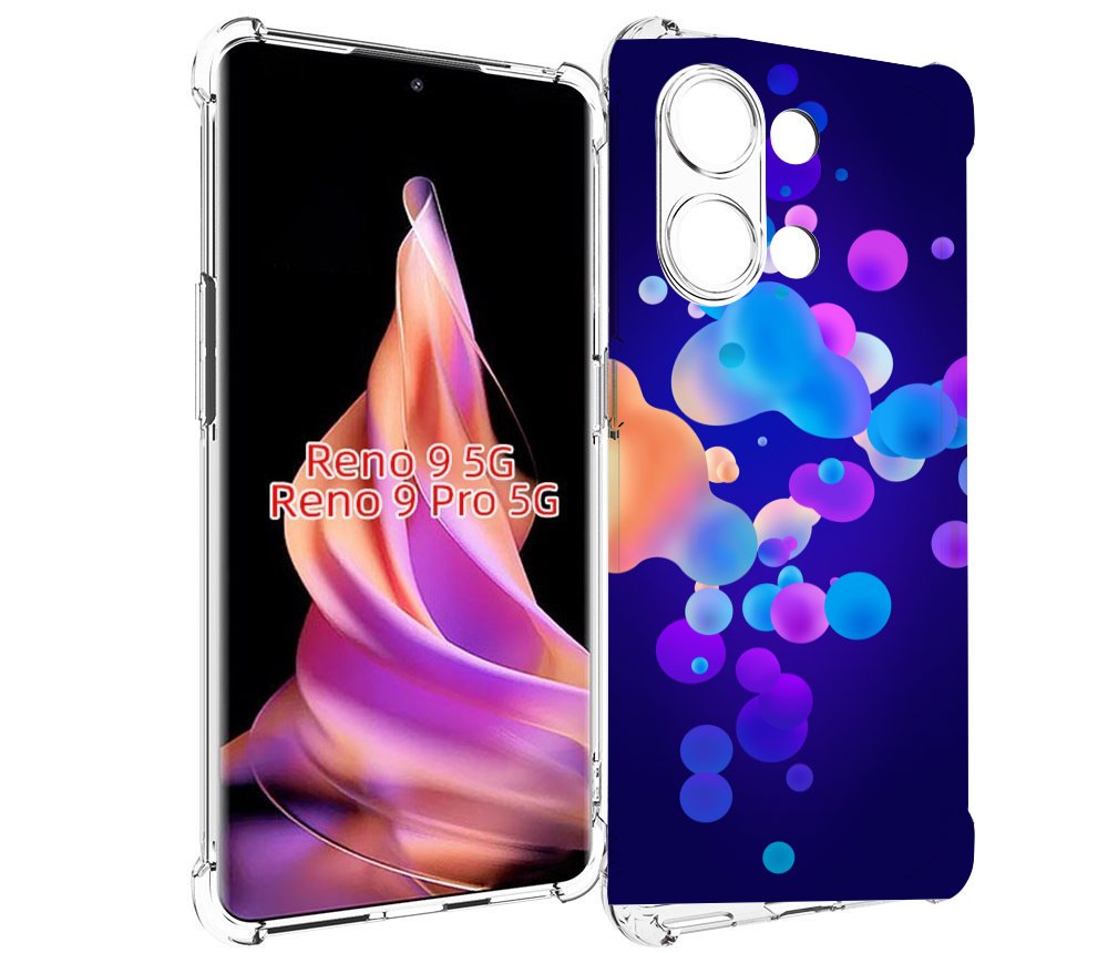 

Чехол MyPads абстрактные-пузырьки для Oppo Reno 9/Reno 9 Pro, Прозрачный, Tocco