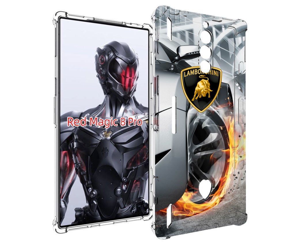Чехол MyPads Ламборгини мужской для ZTE Nubia Red Magic 8 Pro / Red Magic 8 Pro Plus