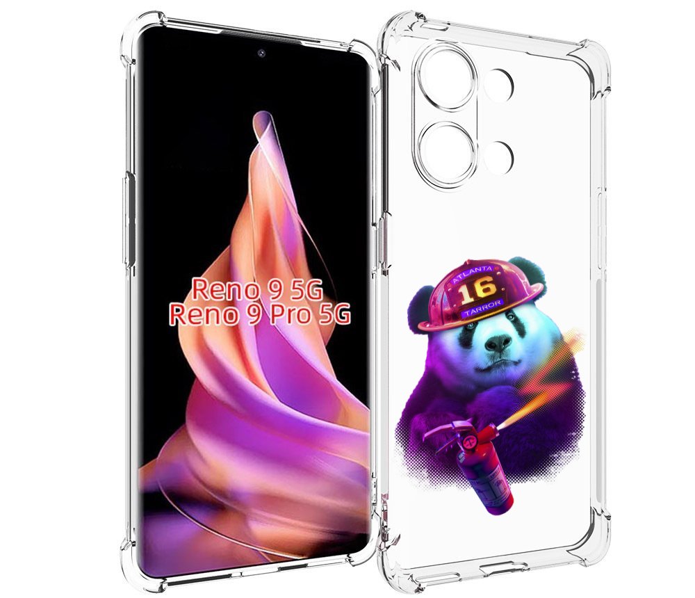 

Чехол MyPads Яркая панда детский для OPPO Reno 9 / Reno 9 Pro, Прозрачный, Tocco