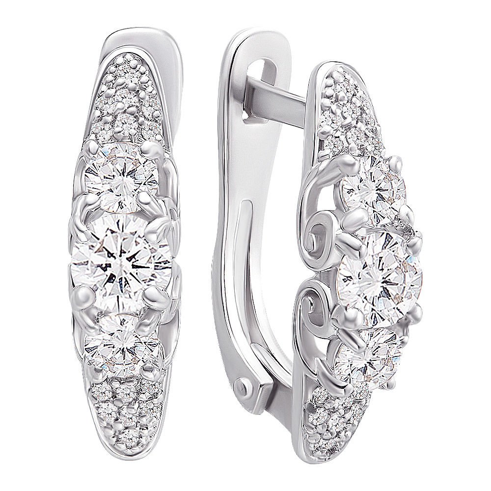 

Серьги из серебра с кристаллами cваровски 585Gold 702005411, 702005411
