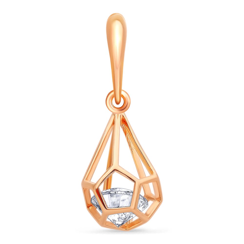 

Подвеска из красного золота с кристаллами cваровски 585Gold 303002481, 303002481