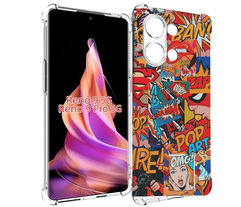 

Чехол MyPads Фон для Oppo Reno 9/Reno 9 Pro, Прозрачный, Tocco