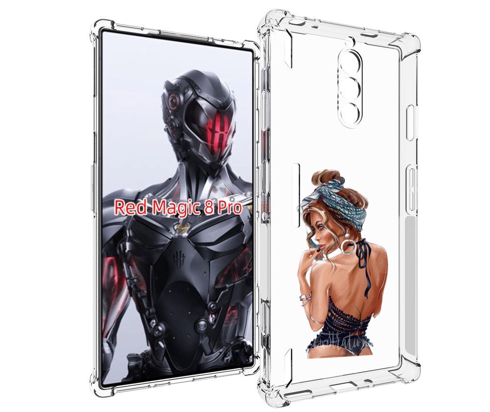 

Чехол MyPads Красивая-дама женский для ZTE Nubia Red Magic 8 Pro / Red Magic 8 Pro Plus, Tocco