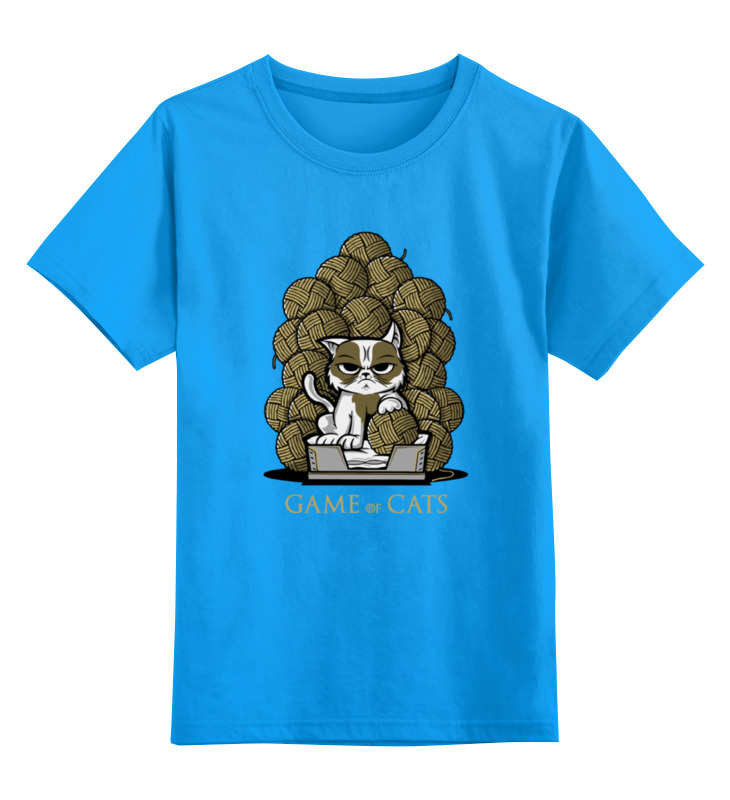

Футболка детская Printio Game of cats цв. голубой р. 116, Game of cats