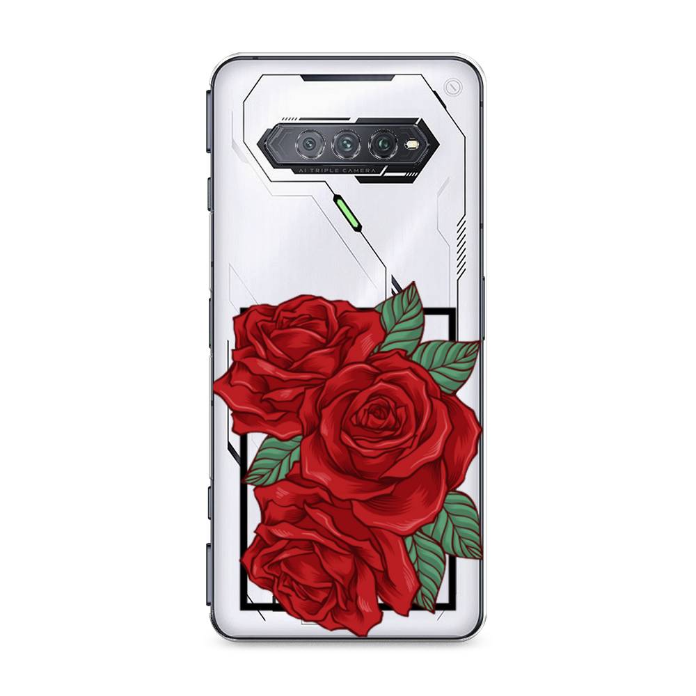 

Чехол на Xiaomi Black Shark 4 "Три алые розы", Красный, 311650-2