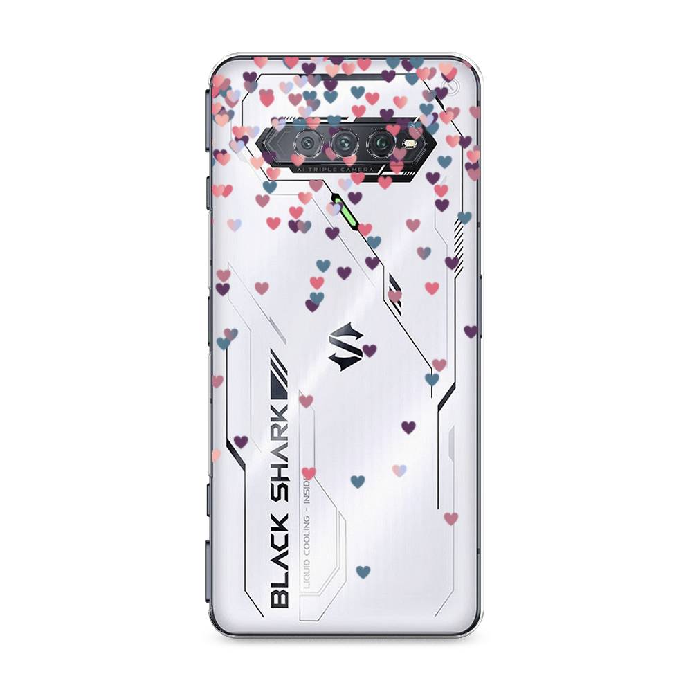 

Чехол на Xiaomi Black Shark 4 "Посыпка сердечки", Розовый;фиолетовый, 311650-3