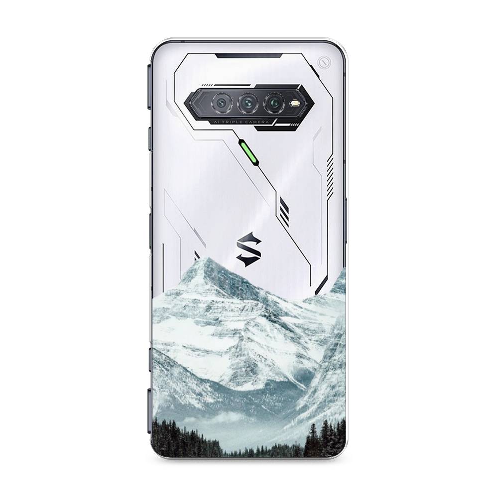 

Чехол на Xiaomi Black Shark 4 "Горы арт 1", Белый;зеленый, 311650-2