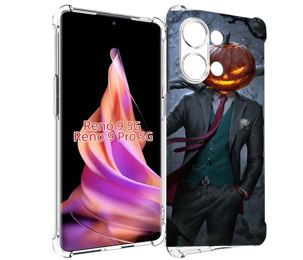

Чехол MyPads Тыква-убийца для Oppo Reno 9/Reno 9 Pro, Прозрачный, Tocco
