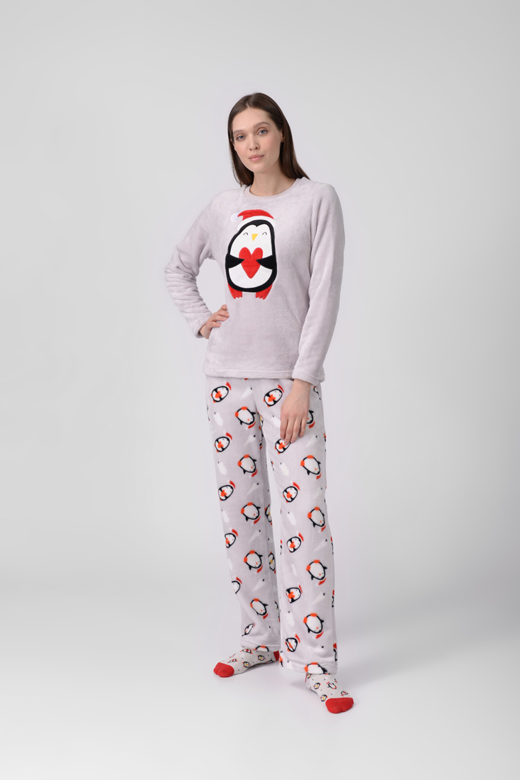 

Пижама женская Modis M202U00489Y501F06 серая 48