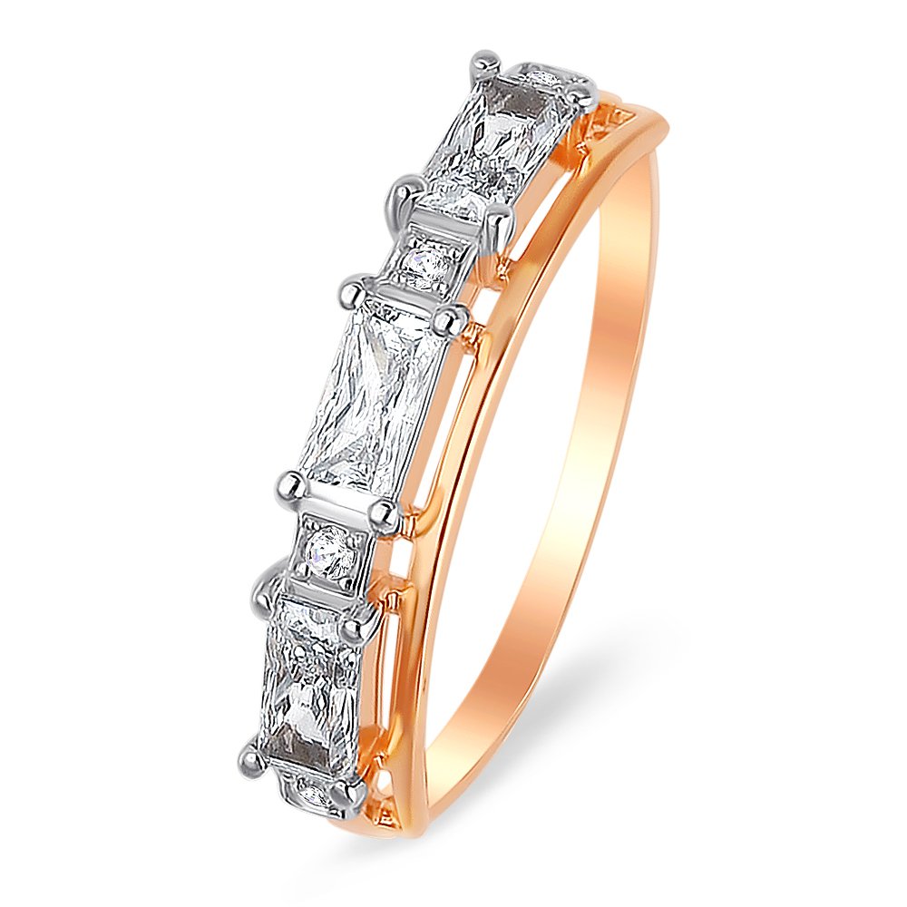 

Кольцо женское из красного золота с кристаллами cваровски 585Gold 301010394, р, 301010394
