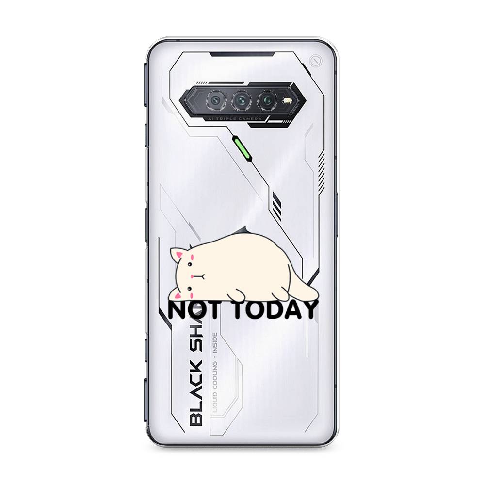 

Чехол на Xiaomi Black Shark 4 "Cat not today", Белый;розовый;черный, 311650-1