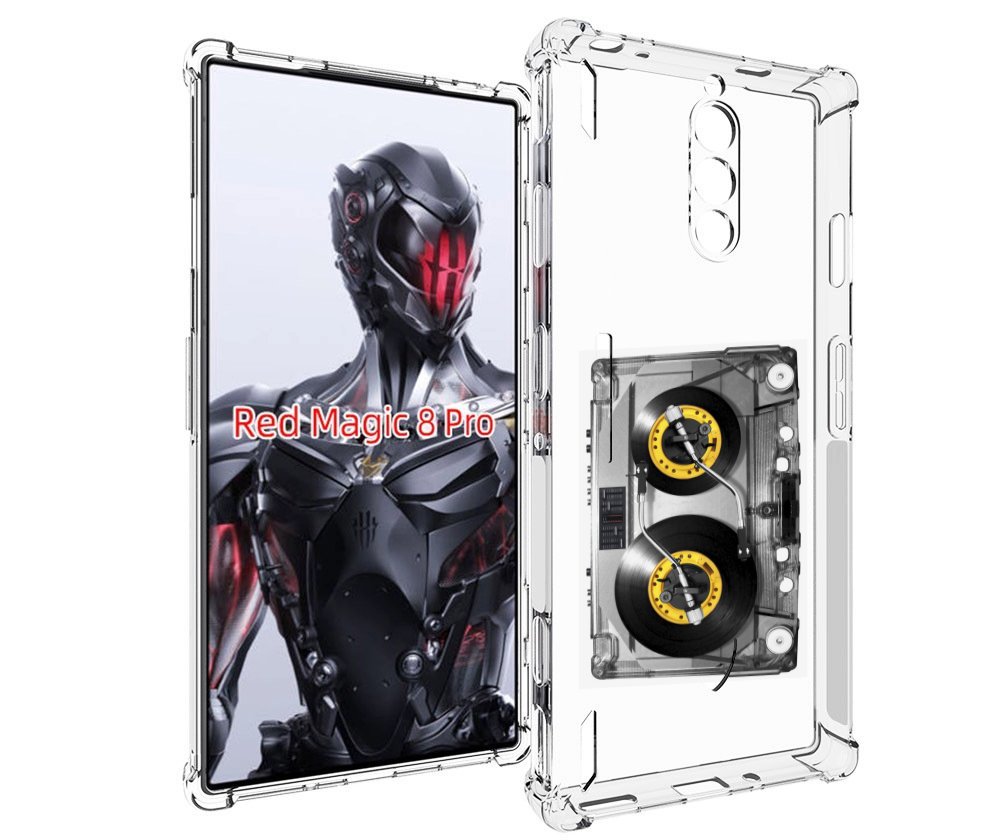 Чехол MyPads Кассета музыкальная для ZTE Nubia Red Magic 8 Pro / Red Magic 8 Pro Plus