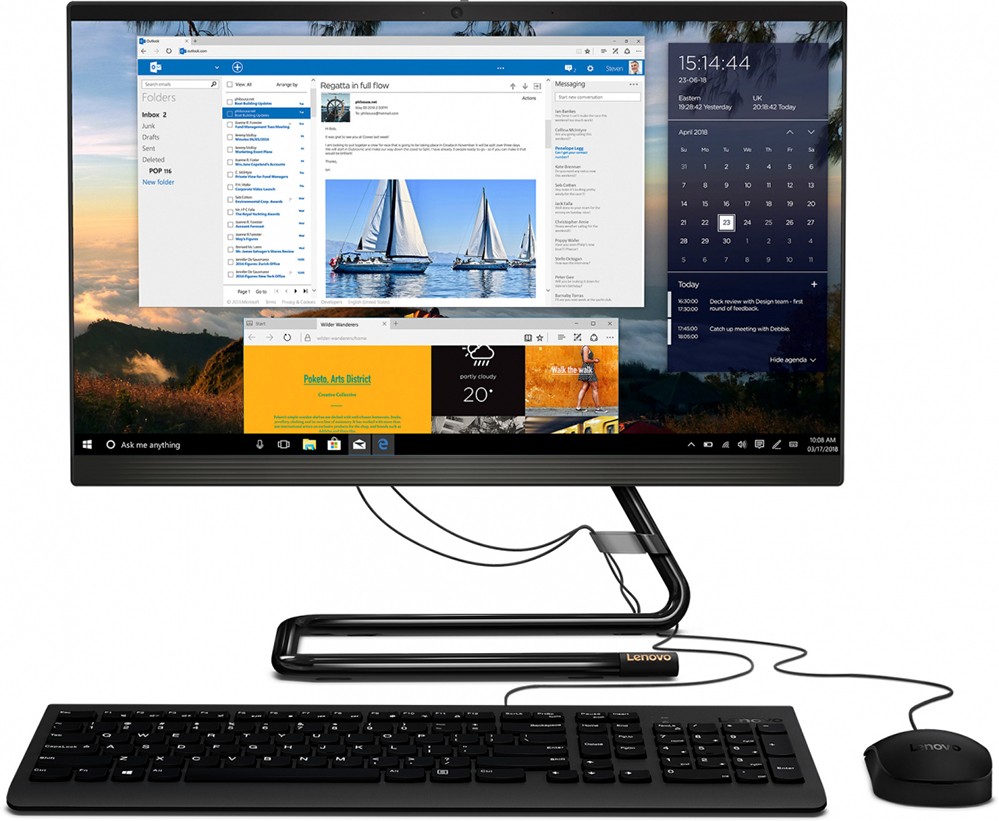 фото Моноблок lenovo ideacentre aio 3 22iil5 black (f0fq001xrk)