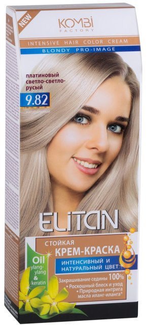 фото Краска для волос № 9.82 элитан, платиновый светло-светло-русый