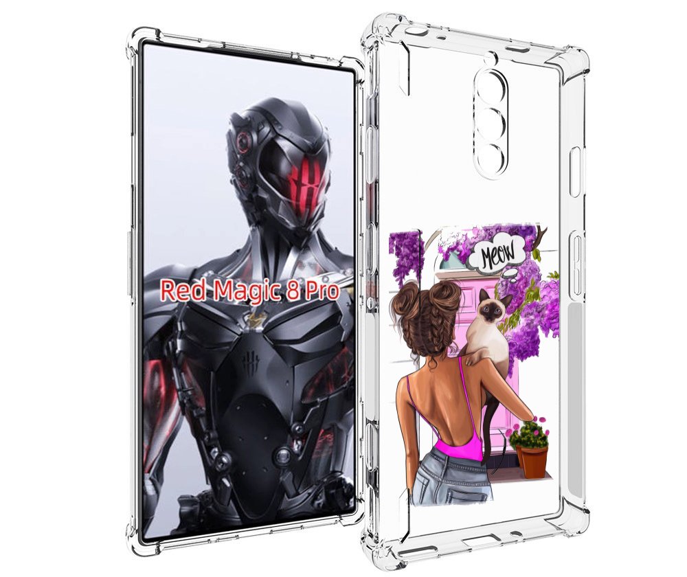 

Чехол MyPads Девушка-с-котиком женский для ZTE Nubia Red Magic 8 Pro / Red Magic 8 Pro ..., Tocco