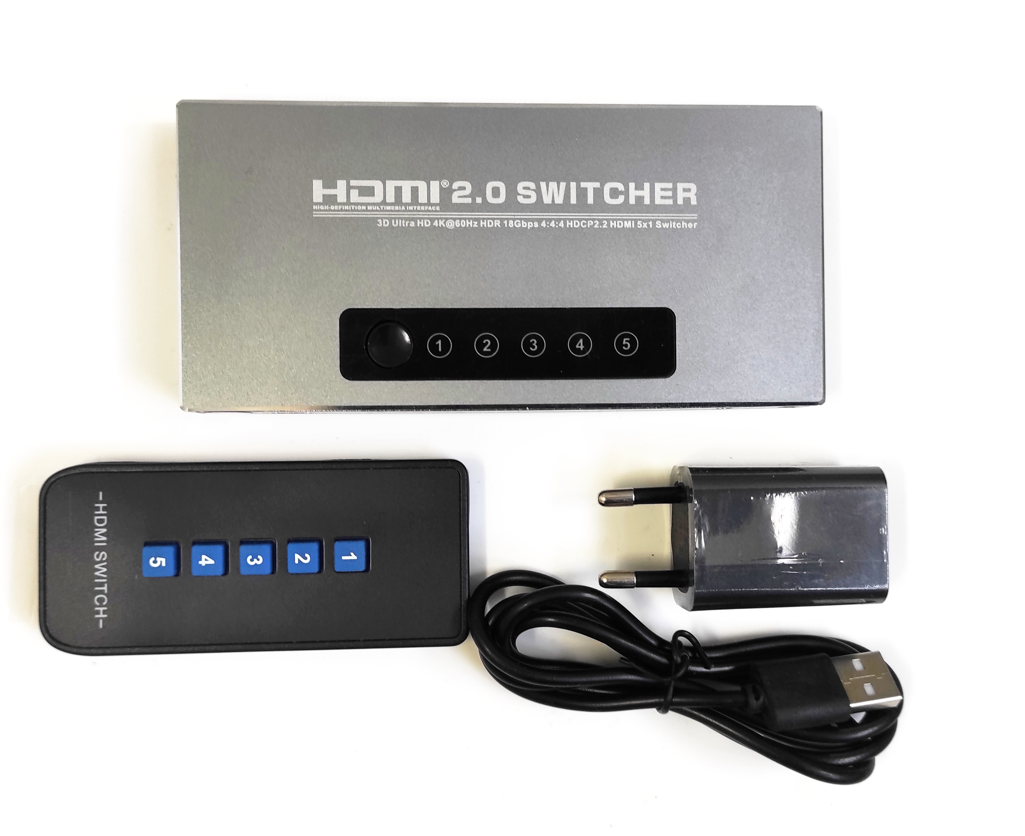 Переключатель HDMI 5 входов 1 выход Ver. 2.0 Ultra HD 4Kx2K 3D Vconn