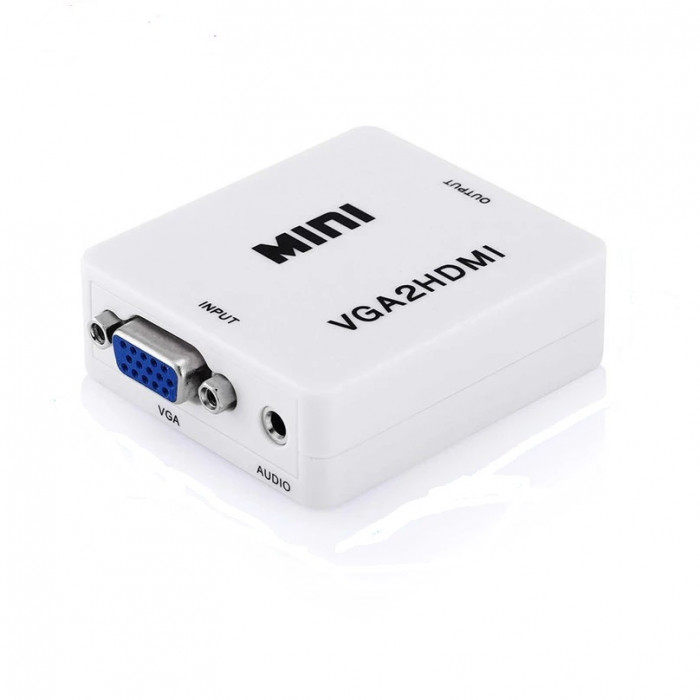 фото Переходник vconn vga-hdmi, f-f white