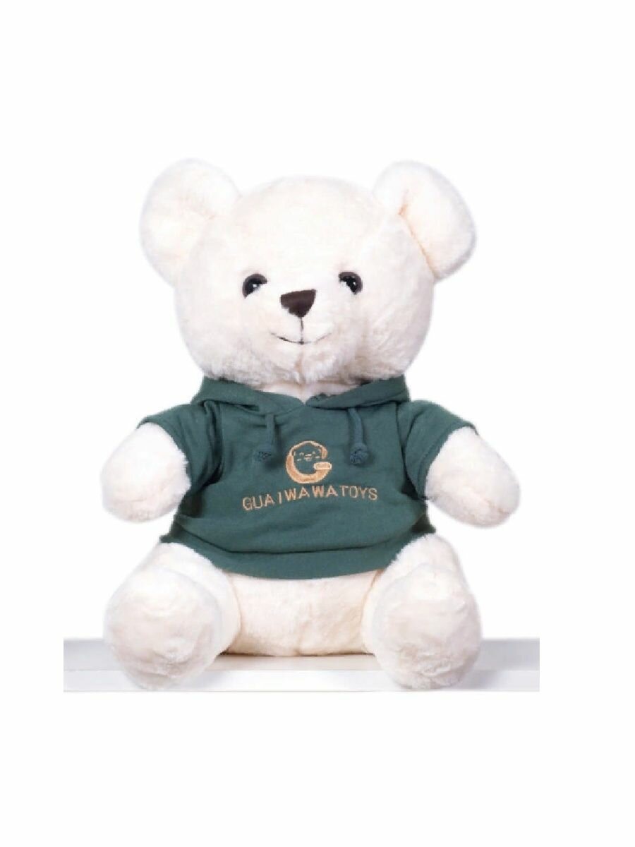 Мягкая игрушка, Мишка в свитере, белый, 45 см