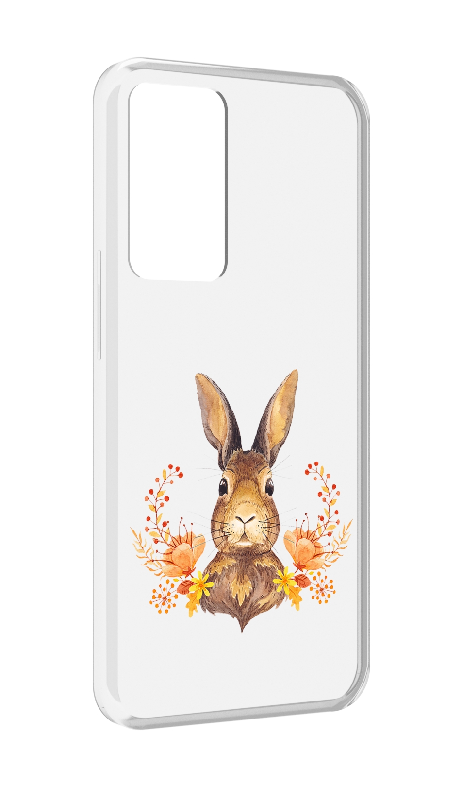 

Чехол MyPads зайка в цветах для OPPO Reno 8 Lite, Прозрачный, Tocco