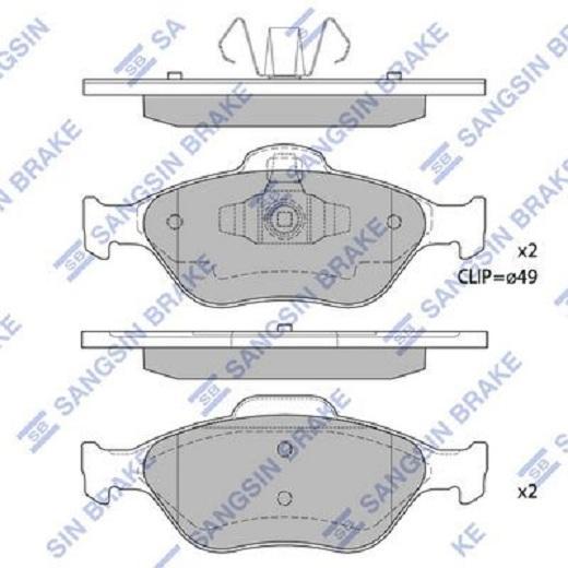 

Колодки тормозные Sangsin brake SP1565