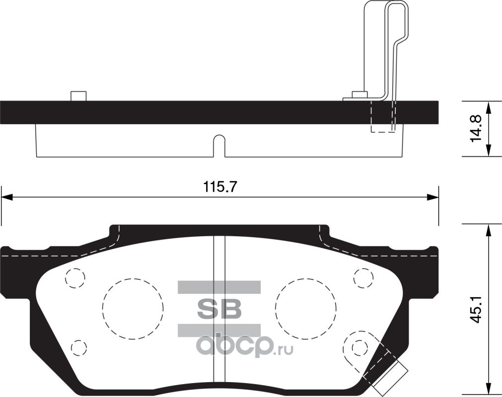 

Тормозные колодки Sangsin brake передние sp1462