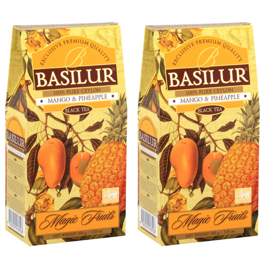 Чай черный Basilur Magic Fruits Mango & Pineapple, 2 шт по 100 г