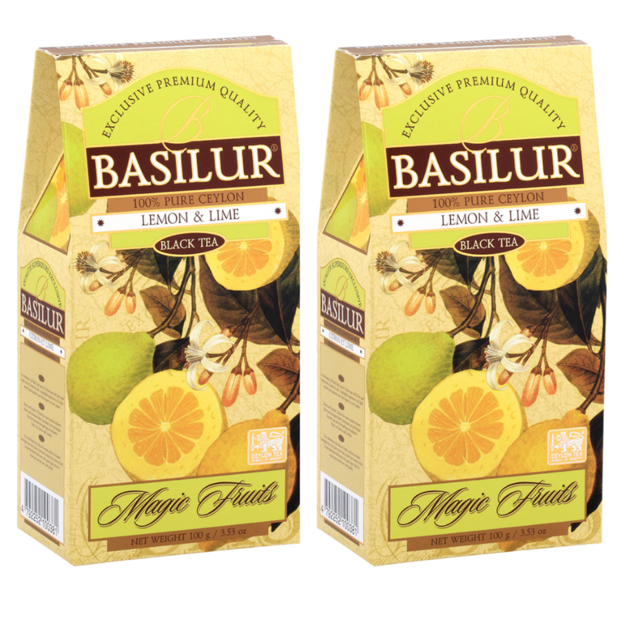 Чай черный Basilur Lemon Lime, 2 шт по 100 г