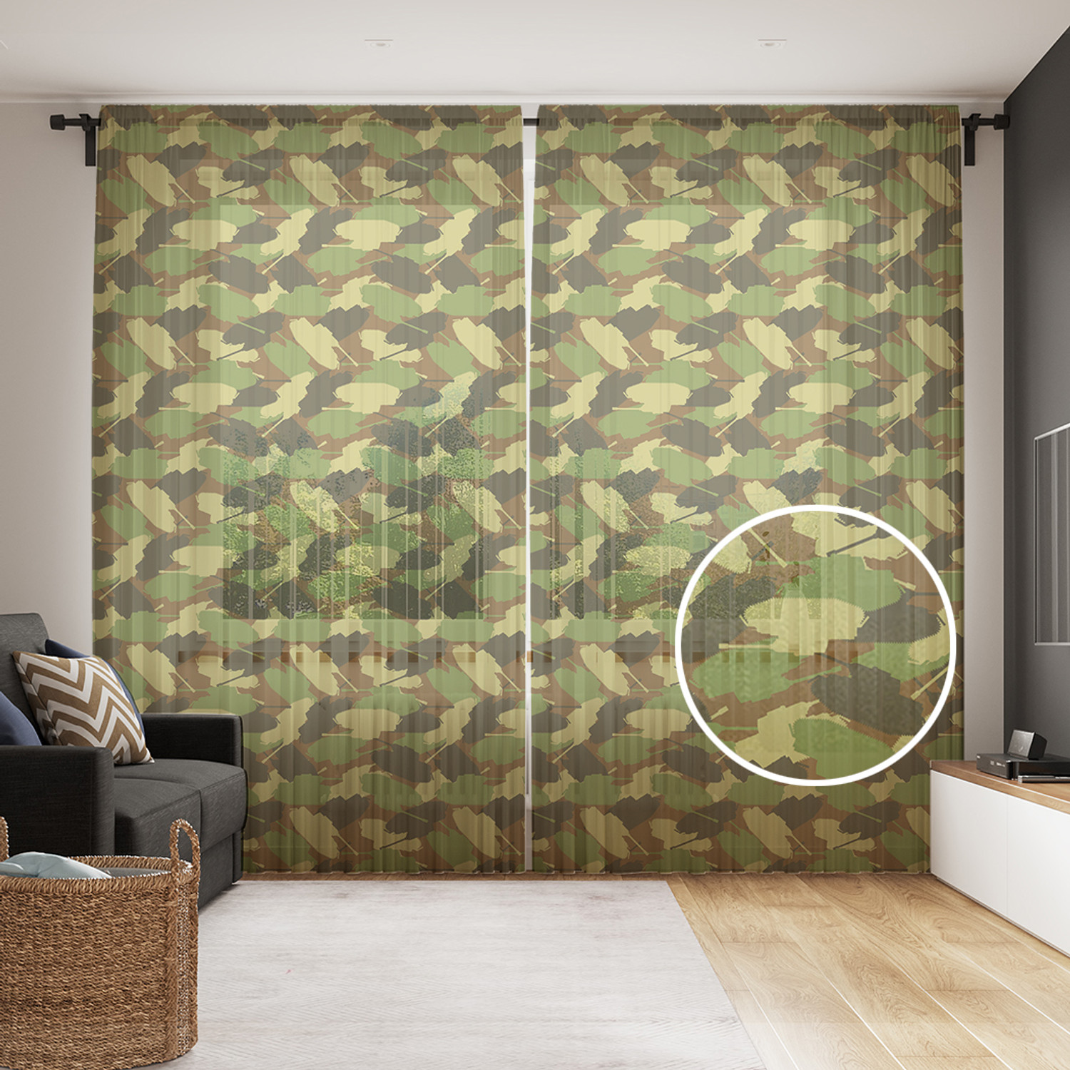 

Тюль фототюль JoyArty Рисунок танками 290x265 на шторной ленте tul_422835_145х265