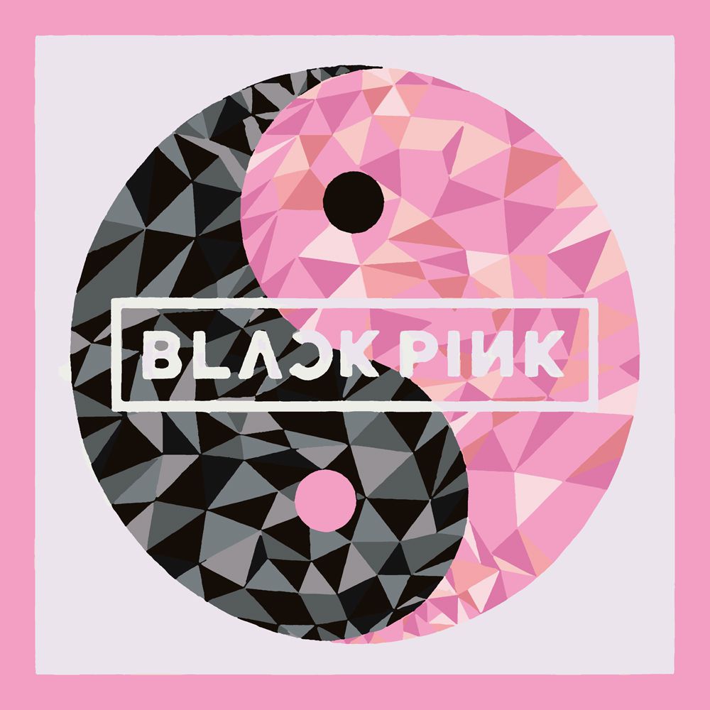 фото Картина по номерам красиво красим black pink logo, 90 х 90 см