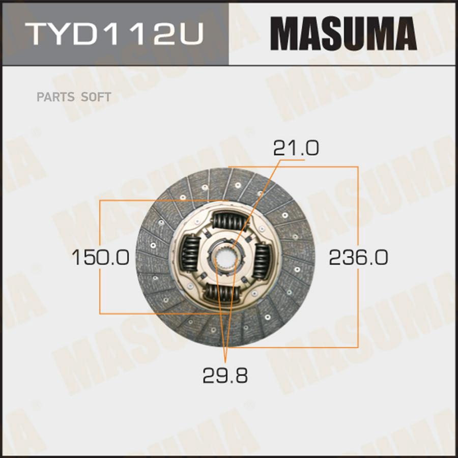 

Диск сцепления [236 mm] MASUMA tyd112u