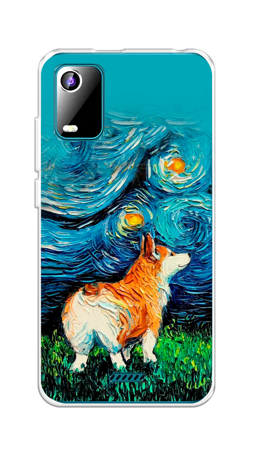 

Чехол на BQ 5560L "Корги звёздная ночь", Коричневый;белый;зеленый, 201950-1