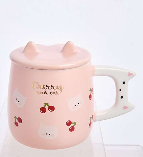 фото Кружка кошка вишенка mug-388/3 113-1010584 art east