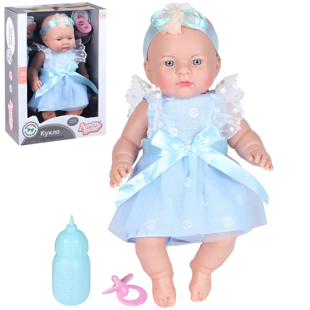 фото Кукла amore bello пупс 36 см серия очарование нежно-голубой, jb0208881