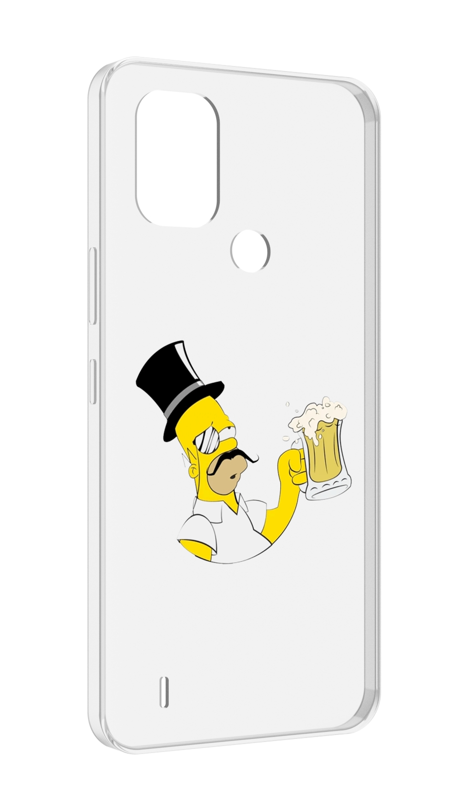 

Чехол MyPads гомер-с-напитком для Nokia C31, Прозрачный, Tocco