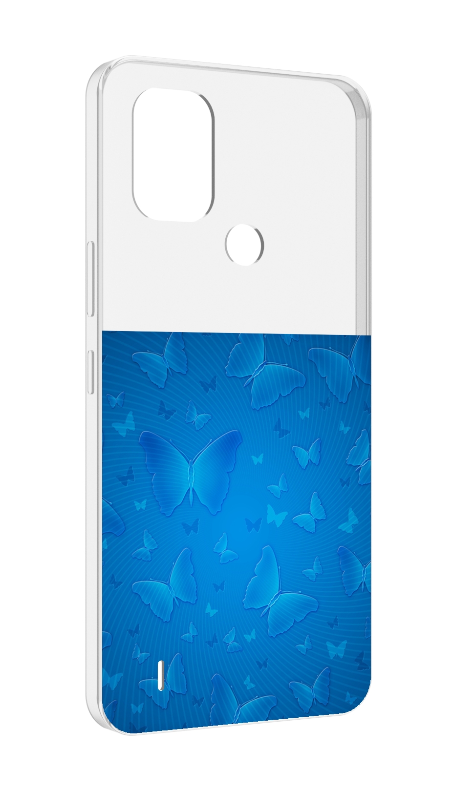 

Чехол MyPads голубые-бабочки для Nokia C31, Прозрачный, Tocco