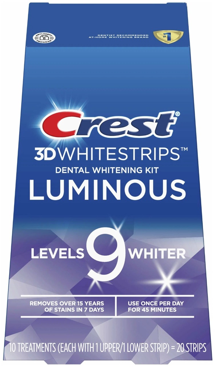 Crest отбеливающие полоски 3D White Luminous пластина для отбеливания зубов crest 3d white whitestrips luxe glamorous