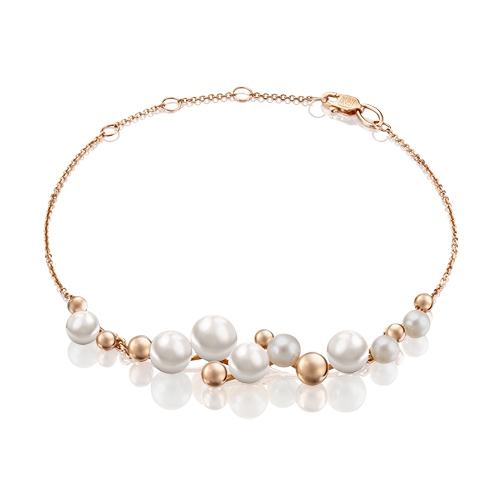 

Браслет из золота р. 17 PLATINA jewelry 05-0614-00-301-1110-31, жемчуг культивированный, 05-0614-00-301-1110-31