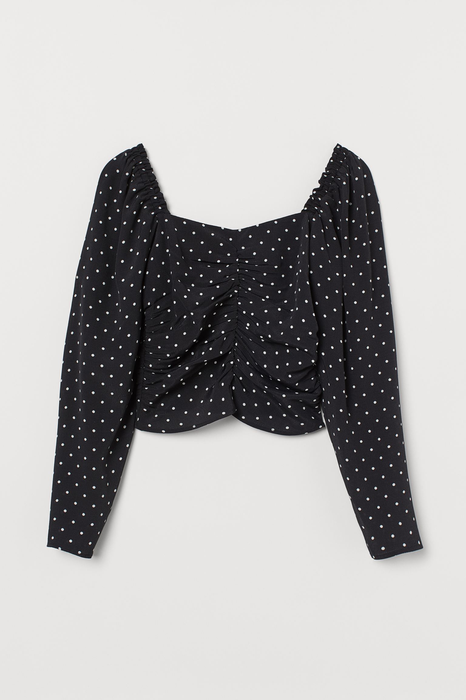 

Блуза женская H&M 830365003 черная 48 EU, Черный, 830365003