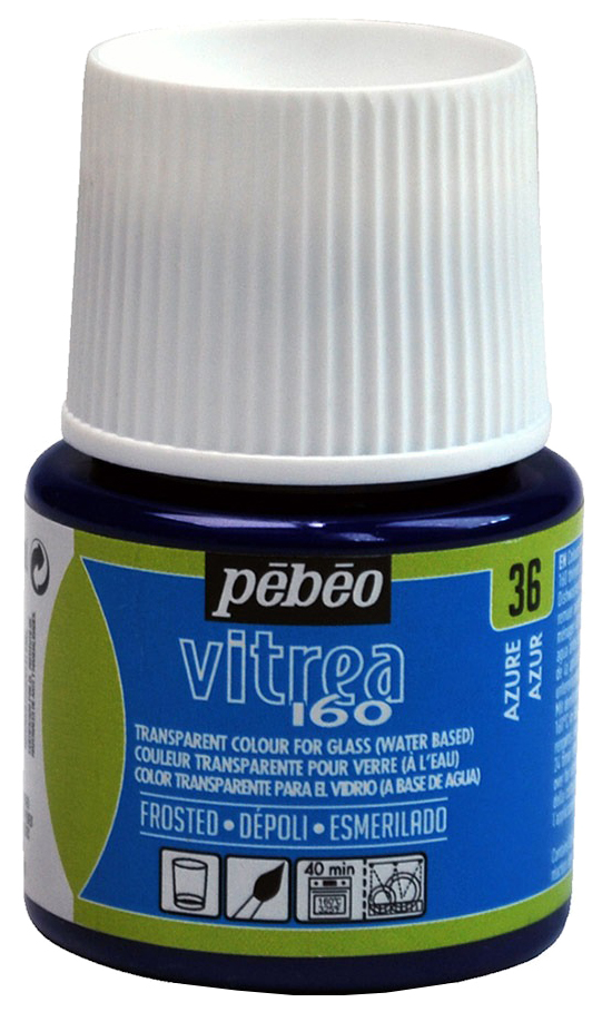 

Краска Pebeo Vitrea 160 под обжиг матовая лазурный 45 мл, Синий