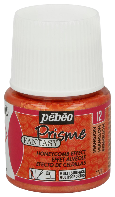 

Краска Pebeo Fantasy Prisme 45 мл с фактурным эффектом алая, Красный