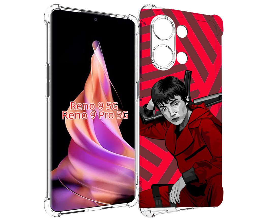 

Чехол MyPads Токио-бумажный-дом для Oppo Reno 9/Reno 9 Pro, Прозрачный, Tocco