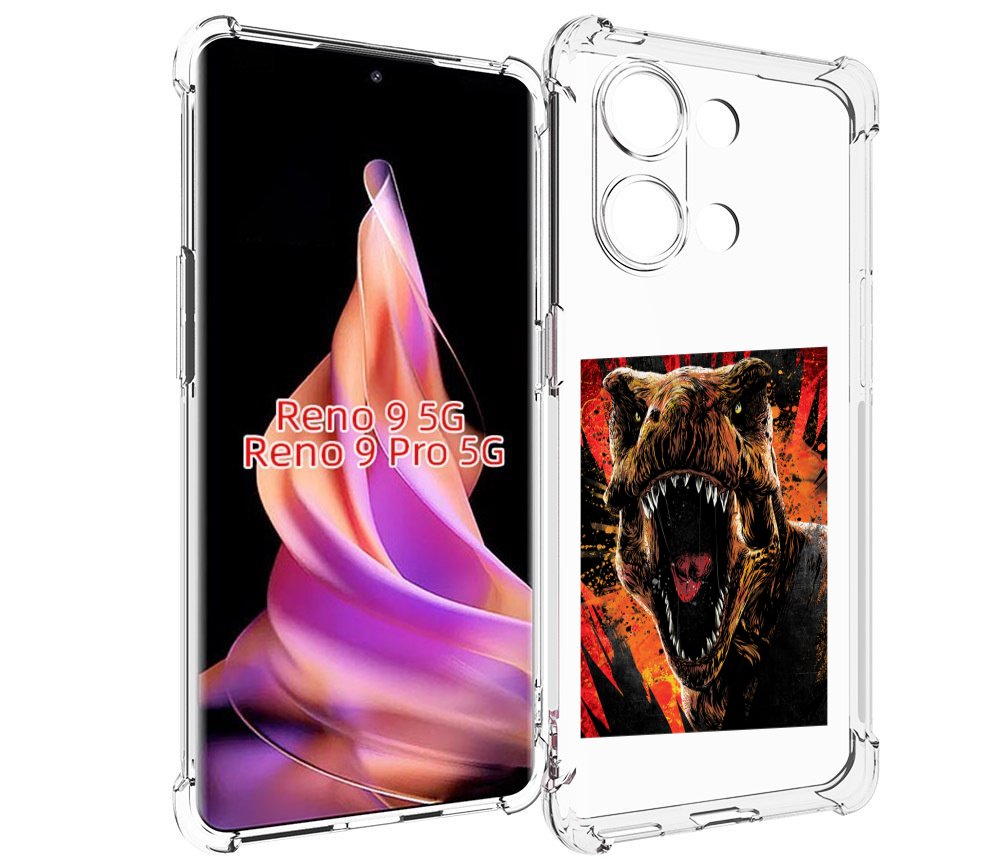 

Чехол MyPads Тиранозавр для Oppo Reno 9/Reno 9 Pro, Прозрачный, Tocco