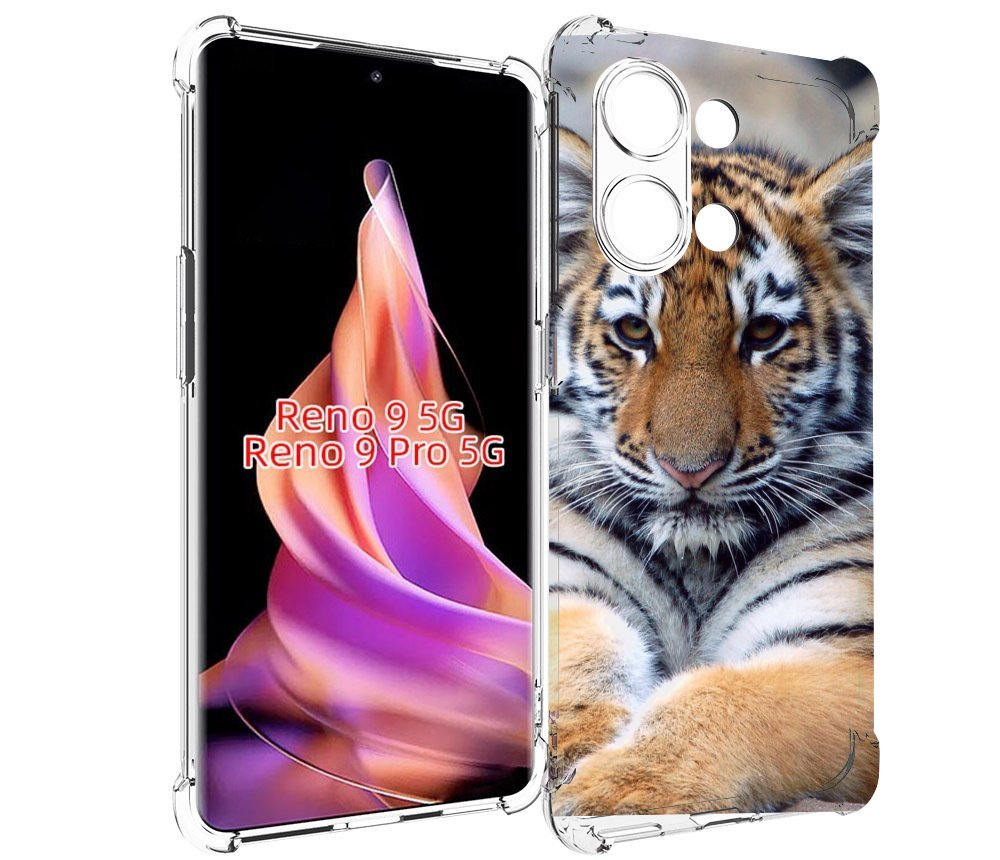 

Чехол MyPads Тигренок для Oppo Reno 9/Reno 9 Pro, Прозрачный, Tocco
