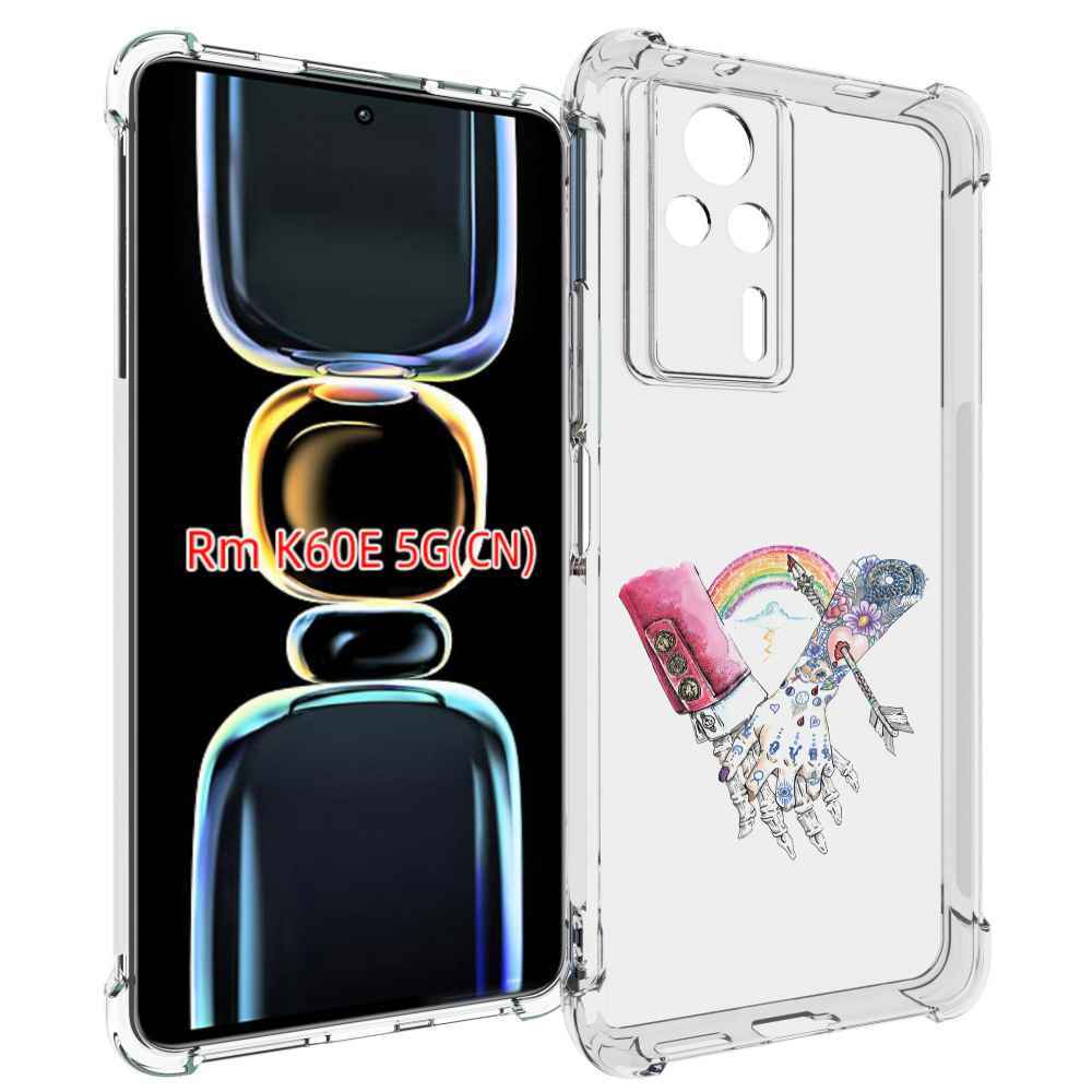 

Чехол MyPads абстракция руки в татуировках для Xiaomi Redmi K60E, Tocco