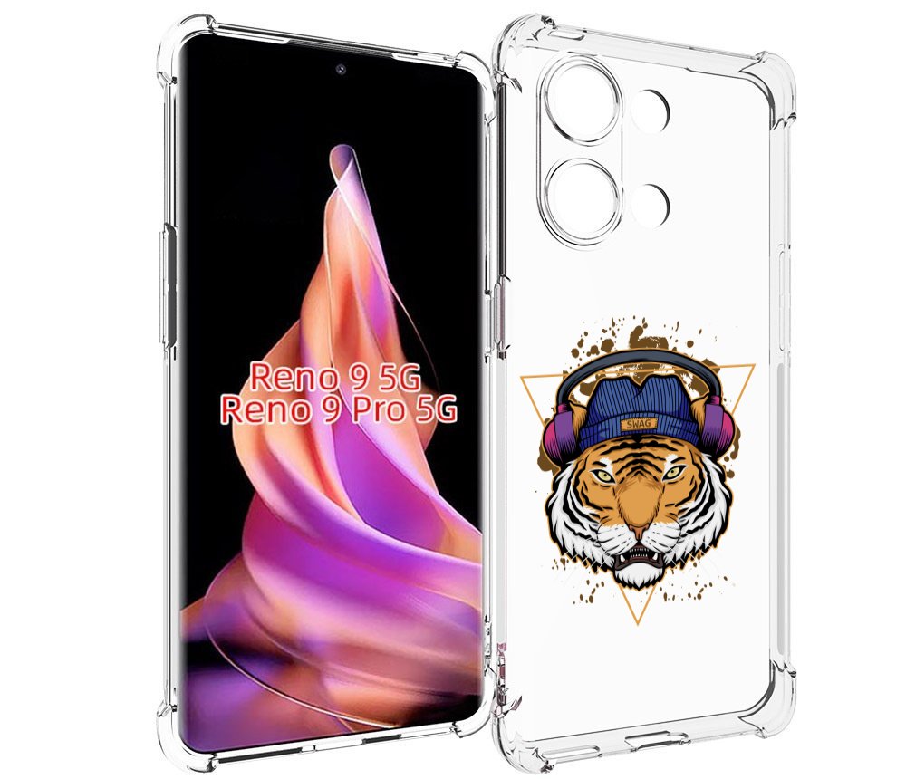 

Чехол MyPads Тигр-Свэг для Oppo Reno 9/Reno 9 Pro, Прозрачный, Tocco