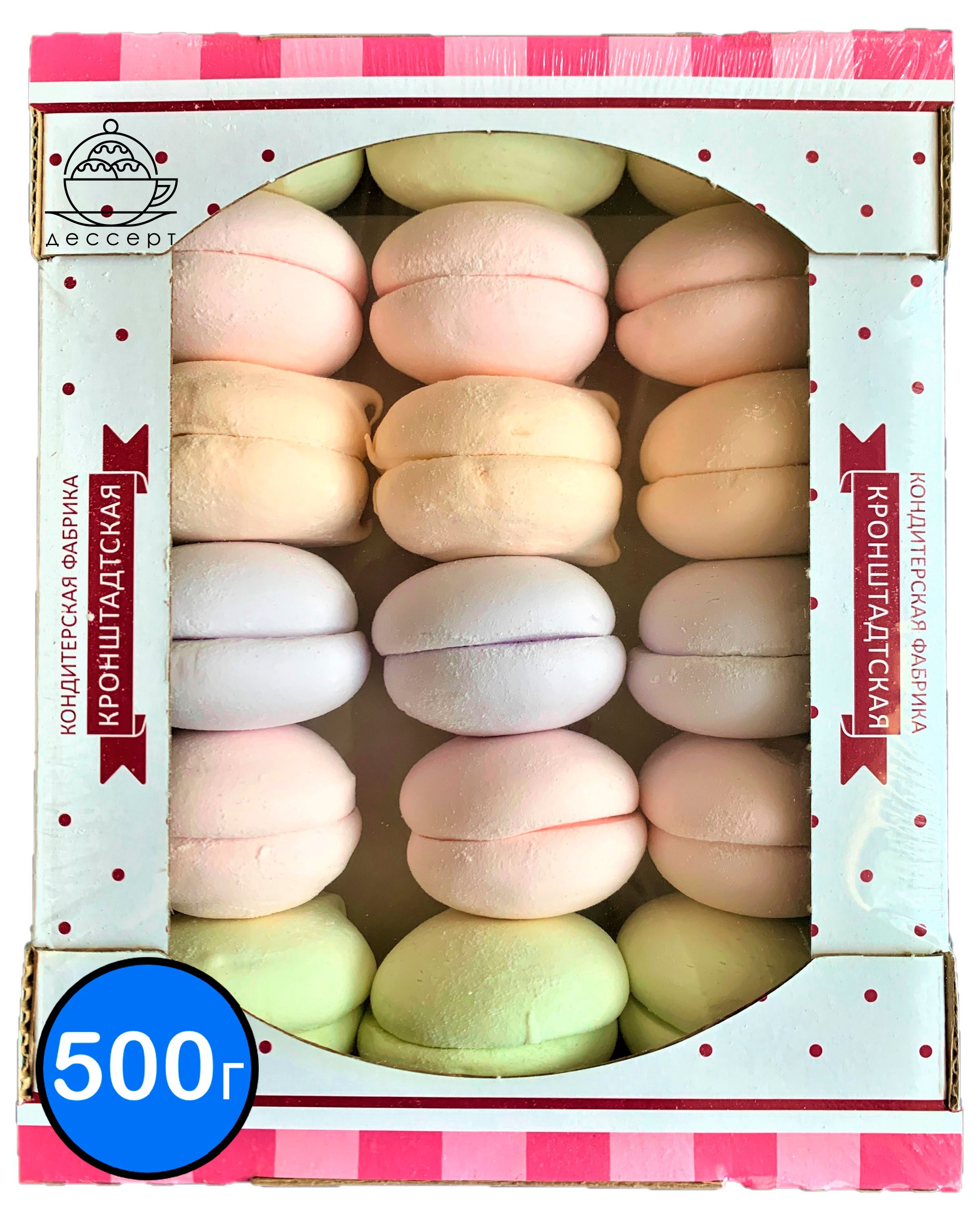 

Зефир Ассорти "Французский десерт", КФ КРОНШТАДТСКАЯ, 500г