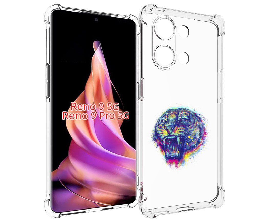 

Чехол MyPads Тигр 2 для Oppo Reno 9/Reno 9 Pro, Прозрачный, Tocco