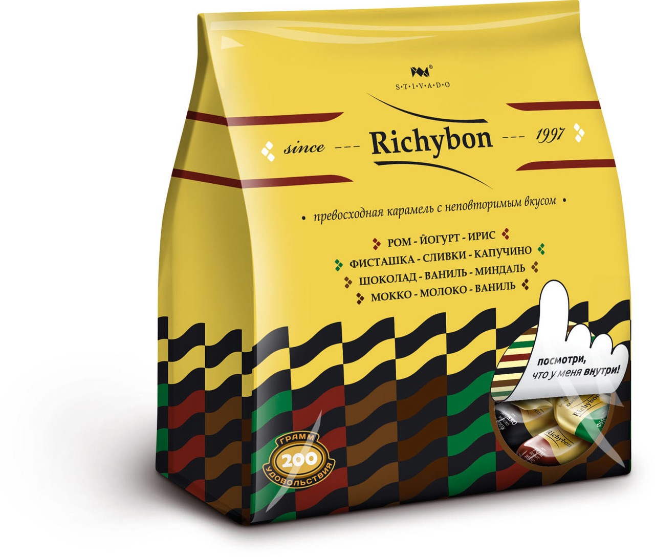 

Карамель Stivado Richybon мягкая жевательная ассорти 200 г