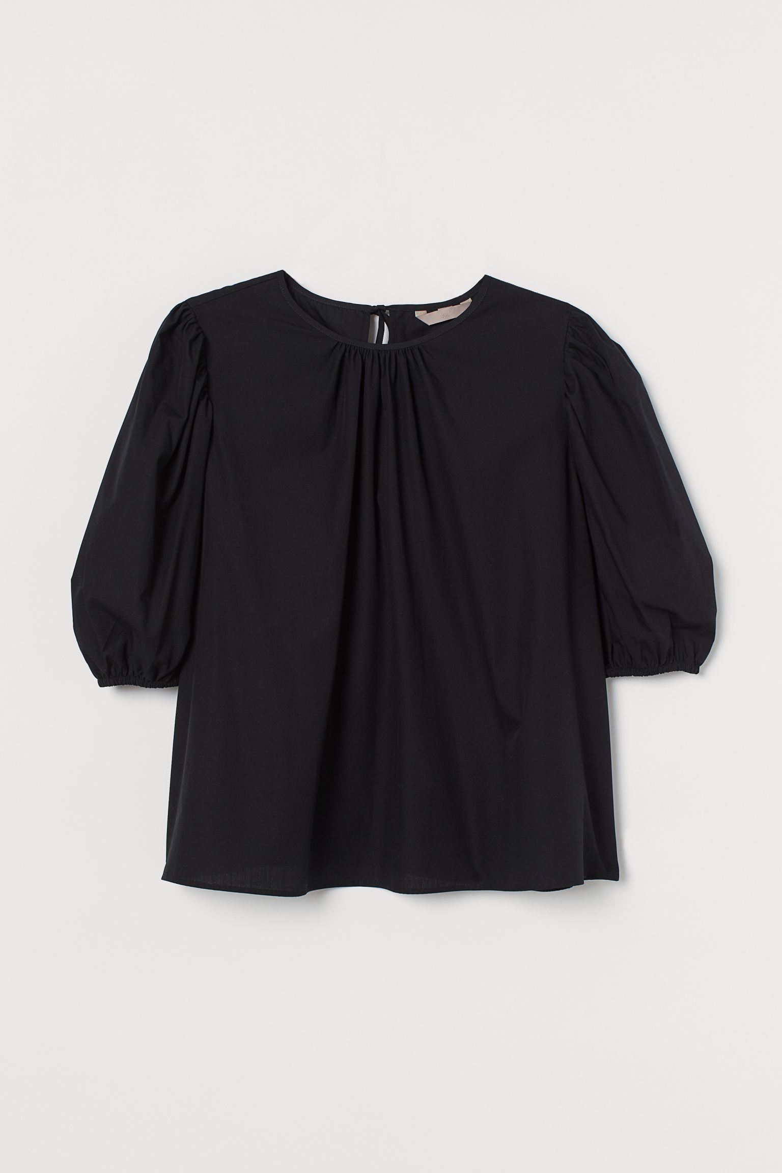 Блуза женская H&M 910931001 черная 2XL